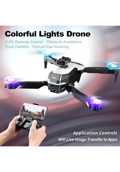 Delux Serisi Kumandalı Seyyar Eğlence M2 Hd Kameralı Katlanabilir Drone Ekranlı Kumanda