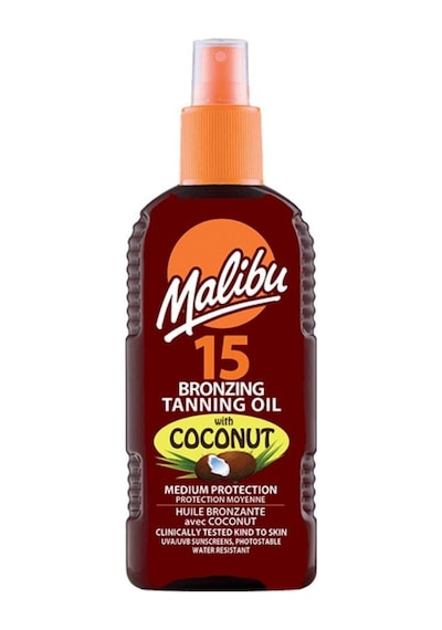 Malibu Güneş Koruyucu Bronzlaştırıcı Yağ+Hindistan Cevizi Yağı SPF15 200ml