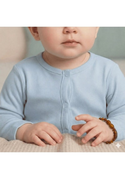 Bal Rengi Doğal Damla Kehribar Bebek Bileklik 548764289 Çok Renkli