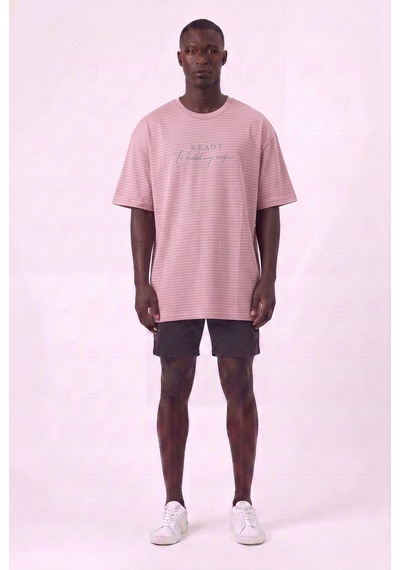 Blow Up Future Gen Günlük Spor Tişört Ready Pembe Oversize 141863 SİYAH