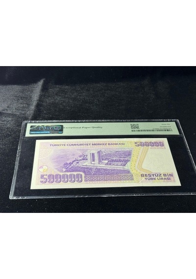 Türk Lirası Pmg 66 Epg Gem Unc Çil 500.000 Lira Pick 212 1970 Nd 1998 S/n M01 7. Emisyon 4. Terti