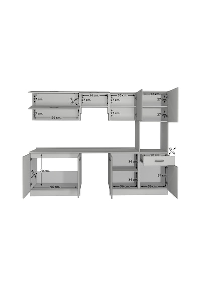 Decoraktiv Elite 280y Ankastre Boy Dolaplı Mdf Hazır Mutfak Dolabı - Tezgah Dahil - Antrasit - Beyaz Decoraktiv Elite 280y Ankastre Boy Dolaplı Mdf Hazır Mutfak Dolabı - Tezgah Dahil - Antrasit - Beyaz