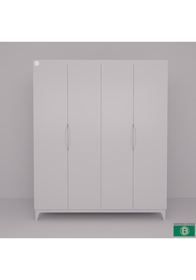 Elbise Dolabı 4 Kapaklı Geniş Depolama Alanlı
