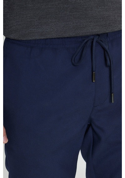 George Henry Slim Fit Dar Kesim Beli Bağlamalı Yan Cepli Jogger Pantolon Lacivert