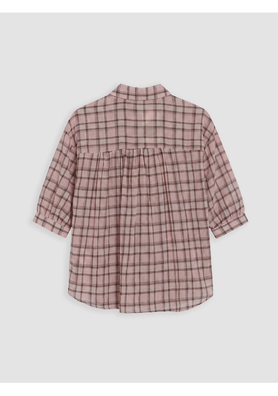Lcw Comfort Pembe Ekose Cepli Kadın Gömlek
