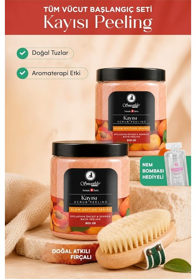 1.600 G. Body Scrup Selülit Peeling Batık Karşıtı Vücut Peelingi Doğal Atkılı Fırçalı