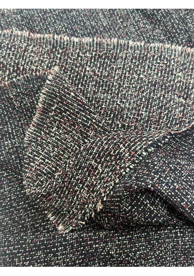 Minimal Desenli Şanel Kumaş 2,30x1,50 Metre Siyah