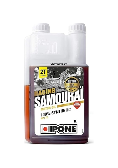 Ipone Samourai Racing 2t Esterli %100 Sentetik Strawberry Çilek Kokulu Yağ 1 Litre, Samurai