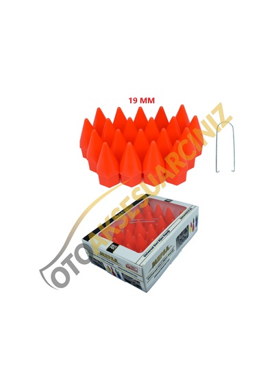 A Kalite Mefsa Bijon Kapağı Sivri 19 Mm Turuncu 20 Li Set