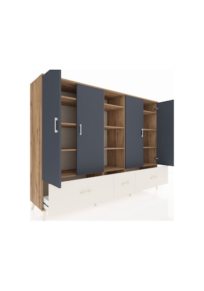 Hyperion Dolap 12 Raflı 3 Çekmeceli 4 Kapaklı 220x44x163 Çam-antr Çam-antrasit/aytaşı Hyperion Dolap 12 Raflı 3 Çekmeceli 4 Kapaklı 220x44x163 Çam-antr Çam-antrasit/aytaşı
