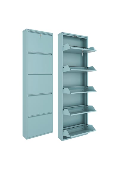 Ceha Kilitli 5'li Metal Ayakkabılık - Okyanus Mavisi/ocean K.AYK-5/M5617/KL Mavi