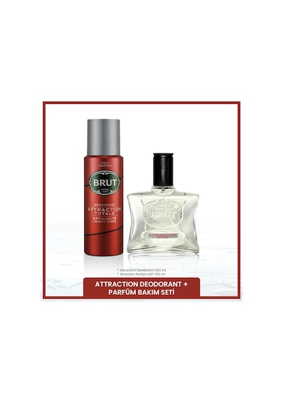 Brut Attraction Totale Erkek Parfüm EDT 100 ML + Sprey Deodorant 200 ML