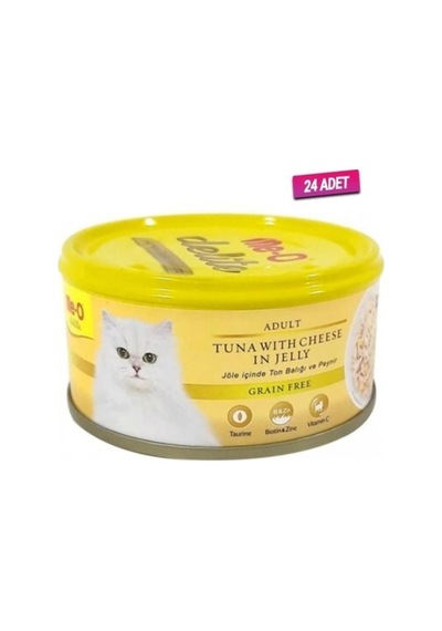 Me-O Delite Ton Balık ve Peynirli Tahılsız Kedi Konservesi 24 x 80 G
