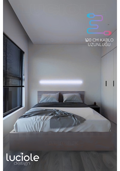 Led Abajur Aplik Gece Lambası Rgb Lambader 16 Renkli Uzaktan Kumandalı Işık 4 Animasyonlu Ledap2