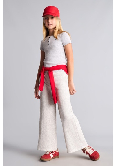 Defacto Fitilli Örme Wide Leg Kız Çocuk Pantolon I3160a826augr421 Gri-gr421