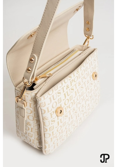 Just Polo Günlük Kombinlere Uygun Kadın Orijinal Günlük El Ve Omuz Çantası Shoulder Bag Krem