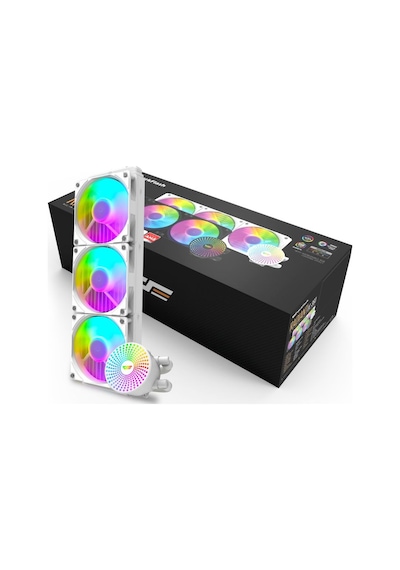 Darkflash Radiant DC-360 360 MM ARGB Sıvı Soğutucu Beyaz