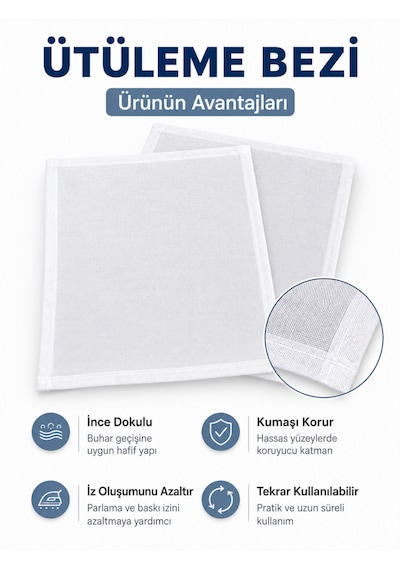 Beylini 2 Adet 33x65 Ütü Filesi Hassas Kumaşlar İçin Yanmaz Isıya Dayanıklı Ütü Bezi Ütüleme Matı Kırışmaz Şeffaf File Ütü Altlığı Beyaz