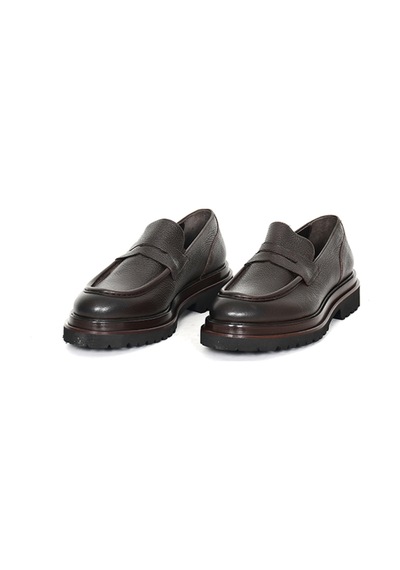 Tuna Hakiki Floter Deri Eva Taban Loafer Model Erkek Ayakkabı - 3420 Kahverengi
