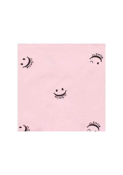 Bebegen Unisex Pembe Gülücük Baskılı Askılı Zıbın Çok Renkli