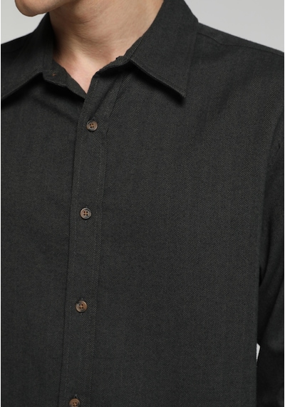 Colin's Colins Regular Fit Shirt Neck Düz Erkek Yeşil Uzun Kol Gömlek Cl1082606 Q1.v2 Kha Haki