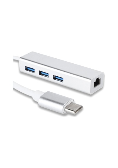 Type-c To Usb Çevirici Apple MacBook Uyumlu Uyumlu Çevirici Adaptör Çok Portlu Çoklayıcı Tip C To Rj45 Adaptör 4in1 Zr115-a Sku: Zeusb0dp2lgpd6