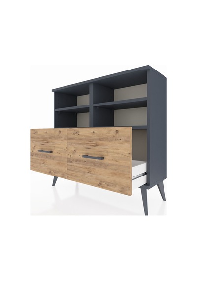 Arges Şifonyer 4 Raflı 2 Çekmeceli 88x30x80 Antrasit-antrasit/çam Antrasit/çam Arges Şifonyer 4 Raflı 2 Çekmeceli 88x30x80 Antrasit-antrasit/çam Antrasit/çam