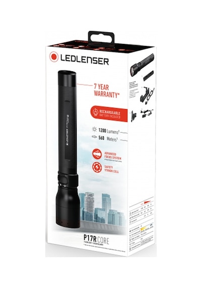 Ledlenser P17r Core Şarjlı El Feneri Siyah