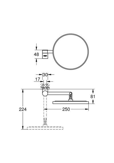 Grohe Selection Makyaj Aynası - 41077dl0 Turuncu