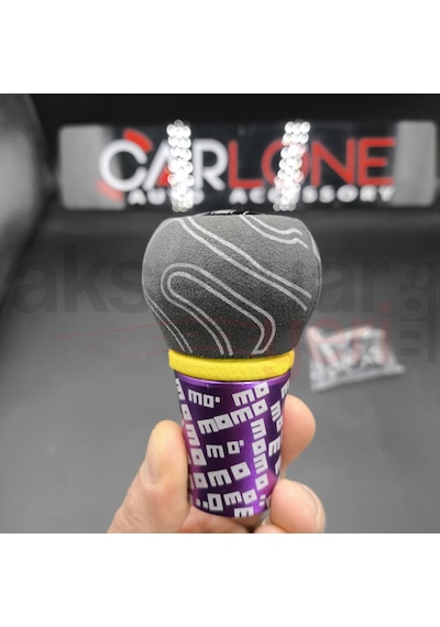 Carlone Momo Vites Topuzu Mor Renk Süet Nubuk Alcantra Premium Lüx Vites Topuzu Karma