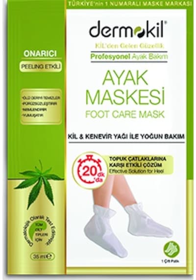 Dermokil Kil ve Kenevir Yağlı Peeling Etkili Ayak Maskesi 35 Ml