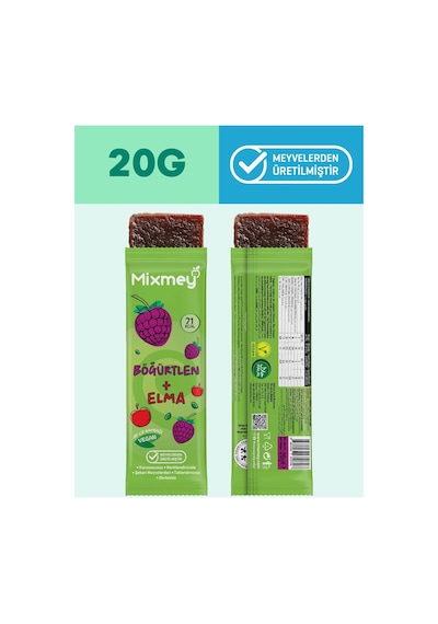 Mixmey Tropik Meyve Bar Serisi 10 Adet | Atıştırmalıklar – Vegan, Glutensiz (20GR X 10 ADET)