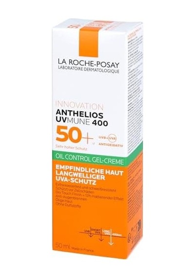 Innovation Anthelios Uv Mune 400 50+ Oil Control Gel Creme Ultra Long Uva Protection Sans Parfum 50 Ml