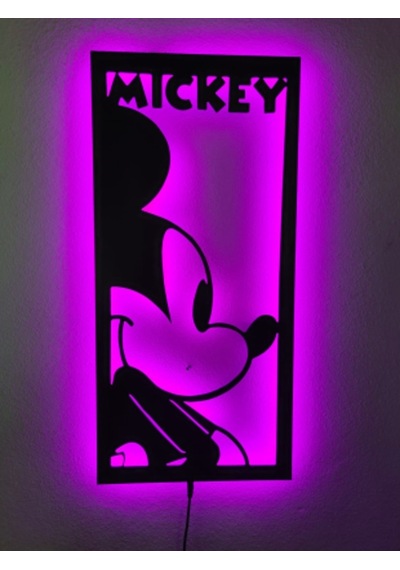 Mickey Mouse Led Işıklı Tablo (523524609)