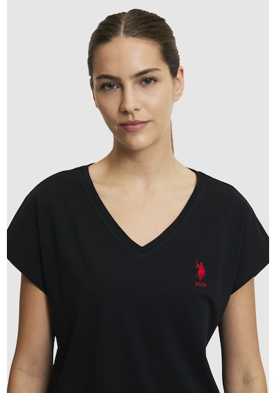 U.s. Polo Assn. Kadın Siyah Tişört Basic 50323541-vr046