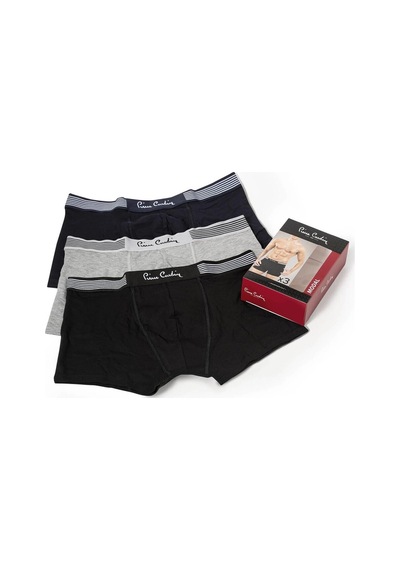 Pierre Cardin Erkek 3'lü Stretch Boxer Gri