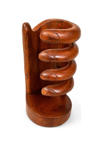 4 Adet Ahşap El Oyması El Şişelik El Yapımı Tasarım Ahşap Şişelik 26 X 15 Cm Hand Carved Wooden