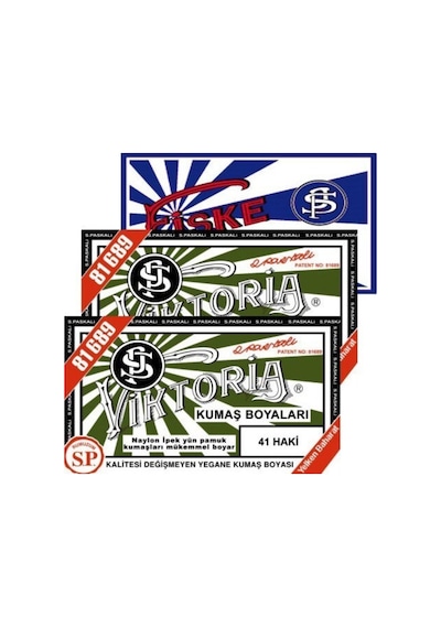 Viktoria Kumaş Boyası Haki 2Pk+Fiske Sabitleme 1Pk