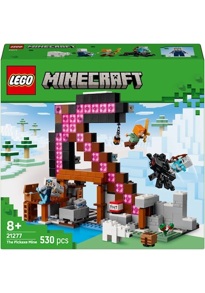 LEGO® Minecraft® Kazma Madeni 21277 - 8 Yaş ve Üzeri Çocuklar için Video Oyunu Temalı, Dekoratif Yaratıcı Oyuncak Yapım Seti (530 Parça)