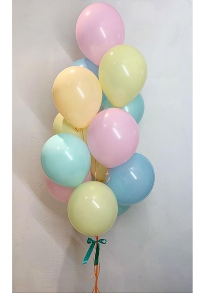 Balon 15 Li Pastel Karışık Renk Balon Paket