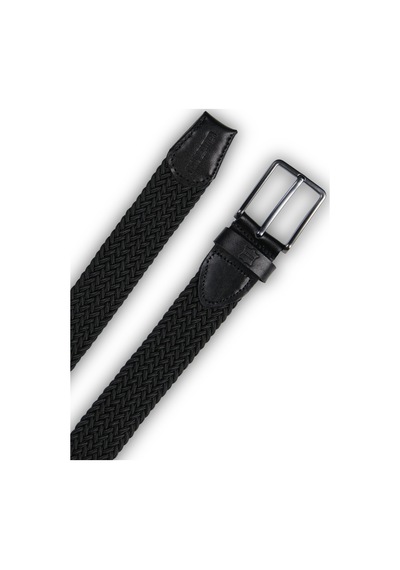 Mft Leather Hakiki Deri Erkek Örgü Kemer 3,5cm, Siyah 9863 Siyah