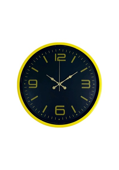 Mcg 36 Cm Sarı Dekoratif Duvar Saati Çok Renkli 05238551