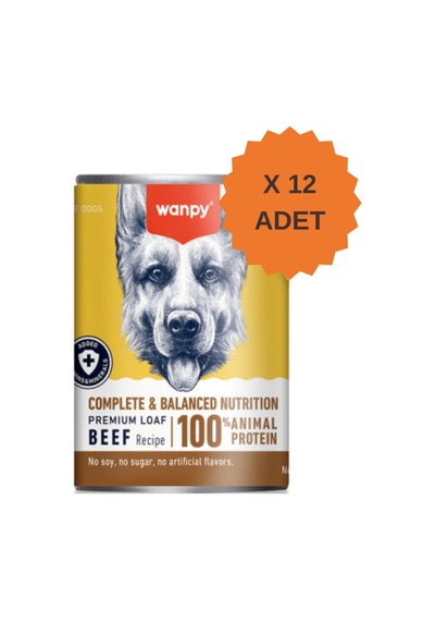Wanpy Premium Tahılsız Biftekli Köpek Konservesi 375gr X 12 Adet