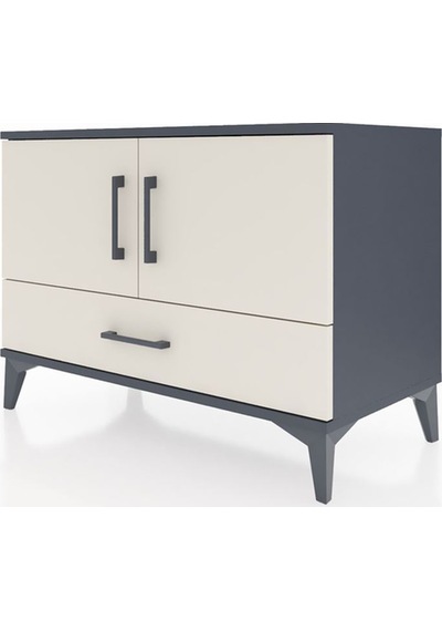 Hyperion Şifonyer 2 Raflı Tek Çekmeceli 2 Kapaklı 88x44x64 Antrasit-aytaşı Antrasit Hyperion Şifonyer 2 Raflı Tek Çekmeceli 2 Kapaklı 88x44x64 Antrasit-aytaşı Antrasit