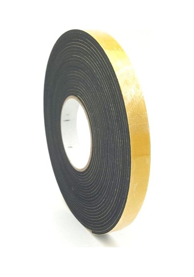 Kapı Pencere İzolasyon Bandı/yapışkan Kapı Pencere Süngeri Eva-3mmx20mm-siyah-10 Metre 0.05 M
