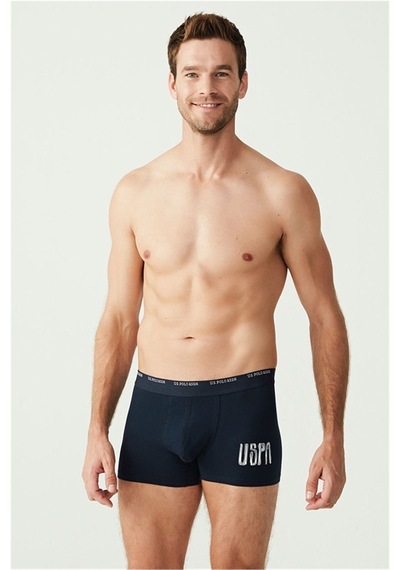 U.S. Polo Assn. U.s Polo Assn. 80338 Erkek 3 Lü Boxer-lacivert&lacivertmelanj&baskılı Lacivert