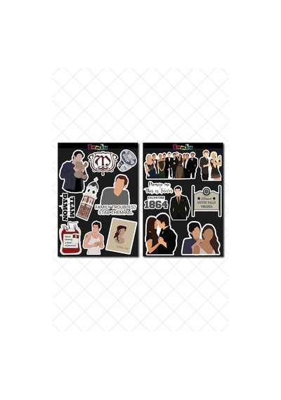 The Vampire Diaries Temalı Sticker Etiket Seti 2 -vampir Günlükleri Sticker- Laptop Notebook Telefon