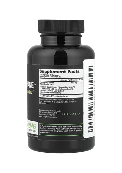 Humanx, Sulforaphane+, 60 Veggie Capsules Humanx Nutrıtıon