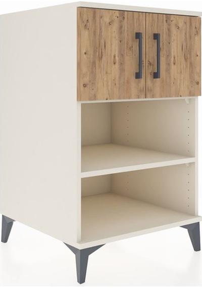 Kronos Komodin 2 Raflı 2 Kapaklı 60x59x96 Aytaşı-çam Aytaşı