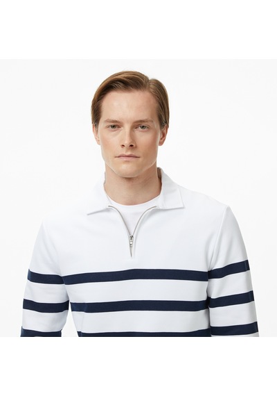 Nautica Erkek Beyaz Regular Fit Uzun Kollu Triko Çizgili K57023t Lacivert